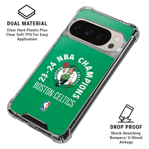 2024 NBA Champions Boston Celtics Pixel 9 Pro XL Clear Case